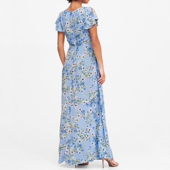 Banana Republic blue floral maxi dress - Picture 3 of 8